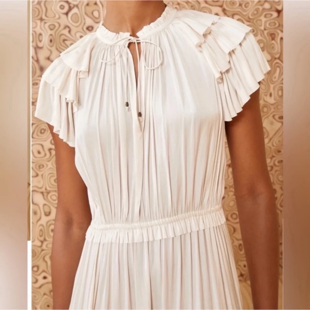ULLA JOHNSON Blaire Midi Dress Sz 8 - Picture 4 of 4